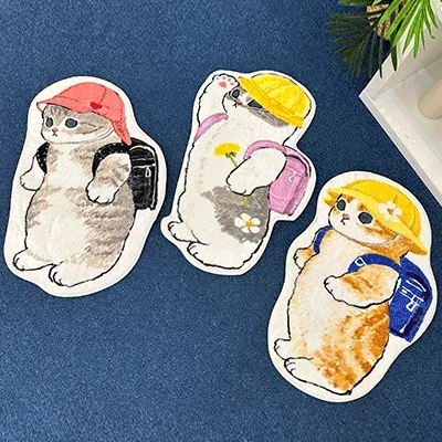 S2귀염뽀짝 실물보장 냥냥이S2 스쿨냥발매트 미니러그 캐릭터 고양이러그 인테리어 주방 안방 욕실 어린이방 아이방 소품 학교 배낭 꽃 플라워 미끄럼방지 러블리 고양이발매트 착한가격