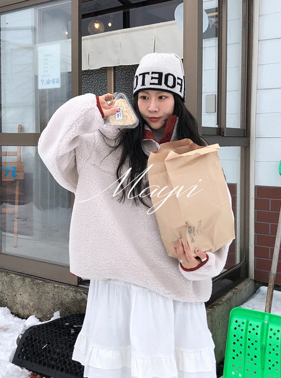 [윈터비❄️/Mayvi] Furano 덤블 하프넥 맨투맨 (2 color), 울 10%