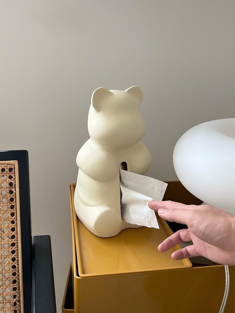 Bear Tissue Case 유니크 도자기 귀여운 곰돌이 티슈케이스