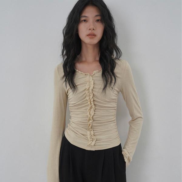 Ruffled Line Slim Top