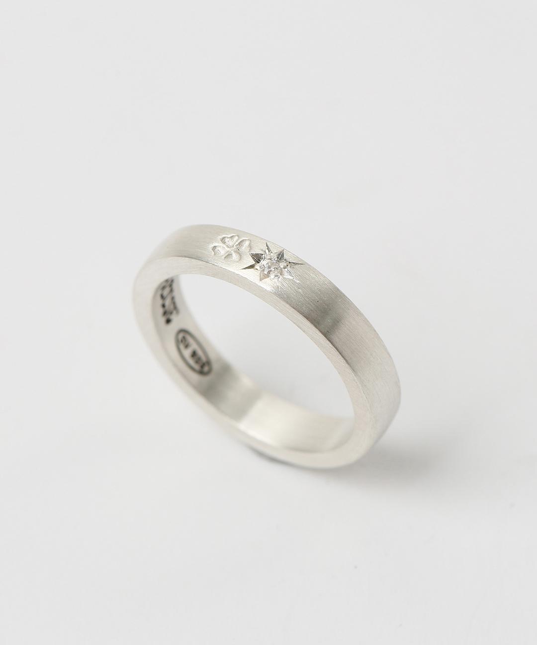 Clover slim cubic ring SW (925 silver)