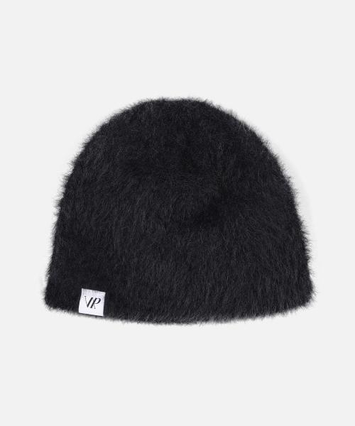 [기프트백] 헤어리 퍼 니트 비니 블랙