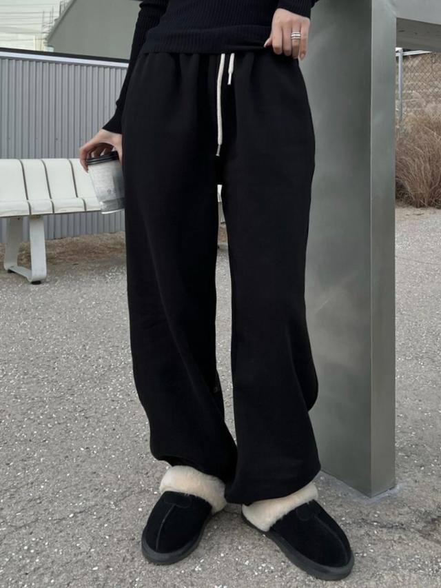 Angelnumber555 AN5 bootscut folded pants - 위시버킷