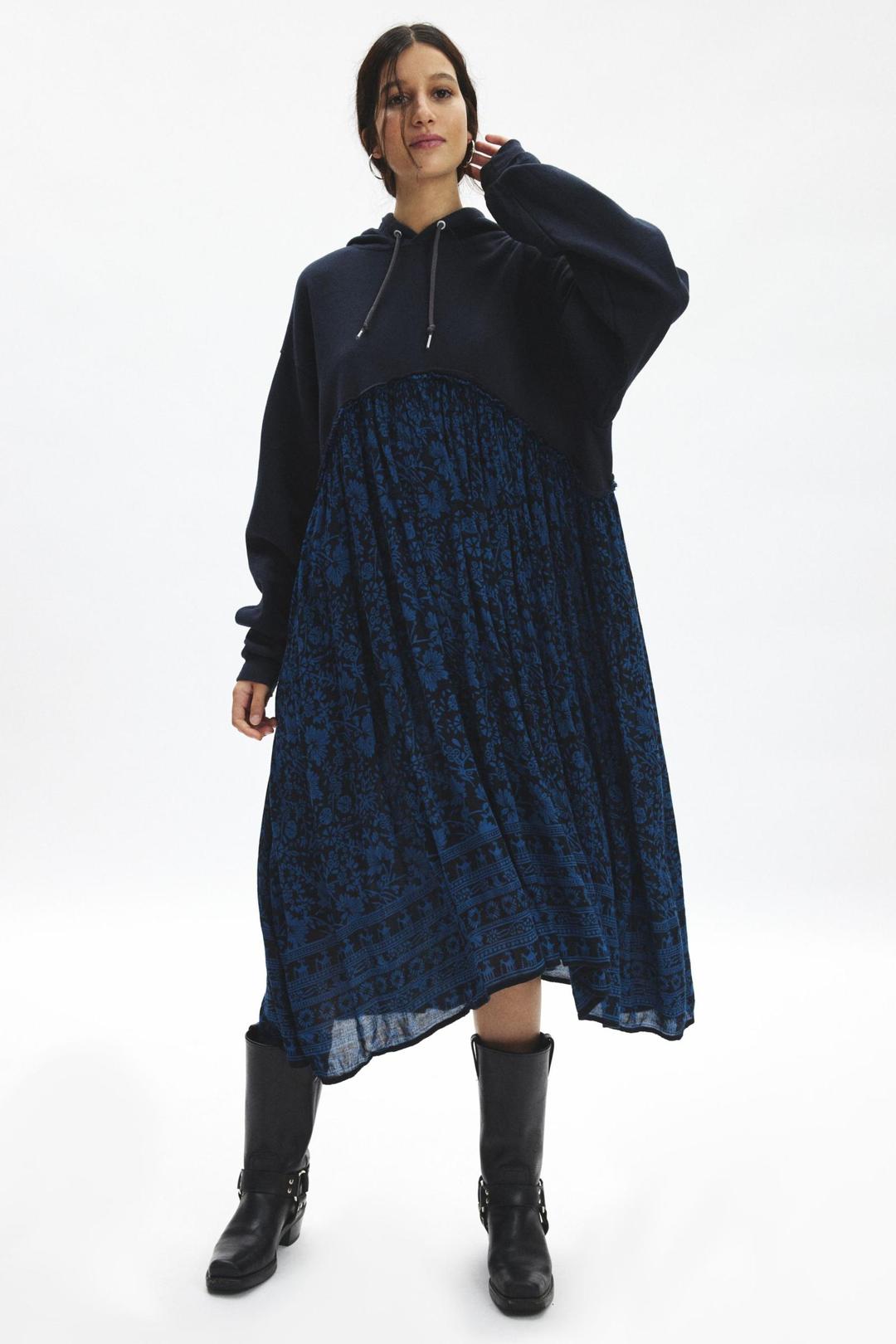 Urban Renewal Remade Gauze Hoodie Maxi Dress