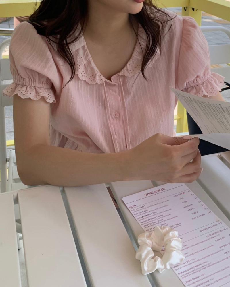 레티 반팔 블라우스 (2 color)