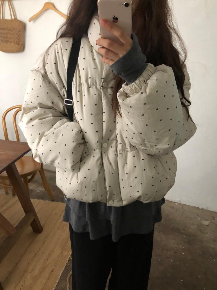 (1주 소요) 플로 도트 패딩 2color