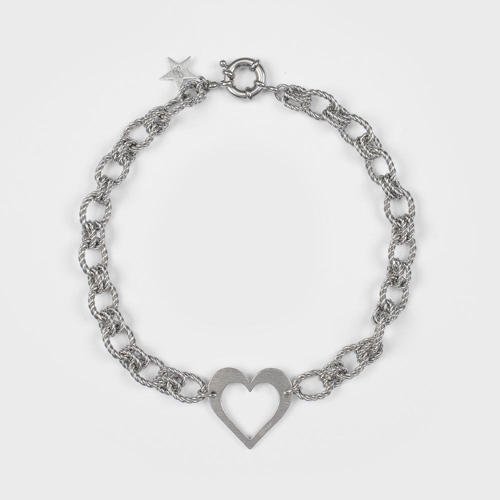 METAL HEART CHOKER NECKLACE