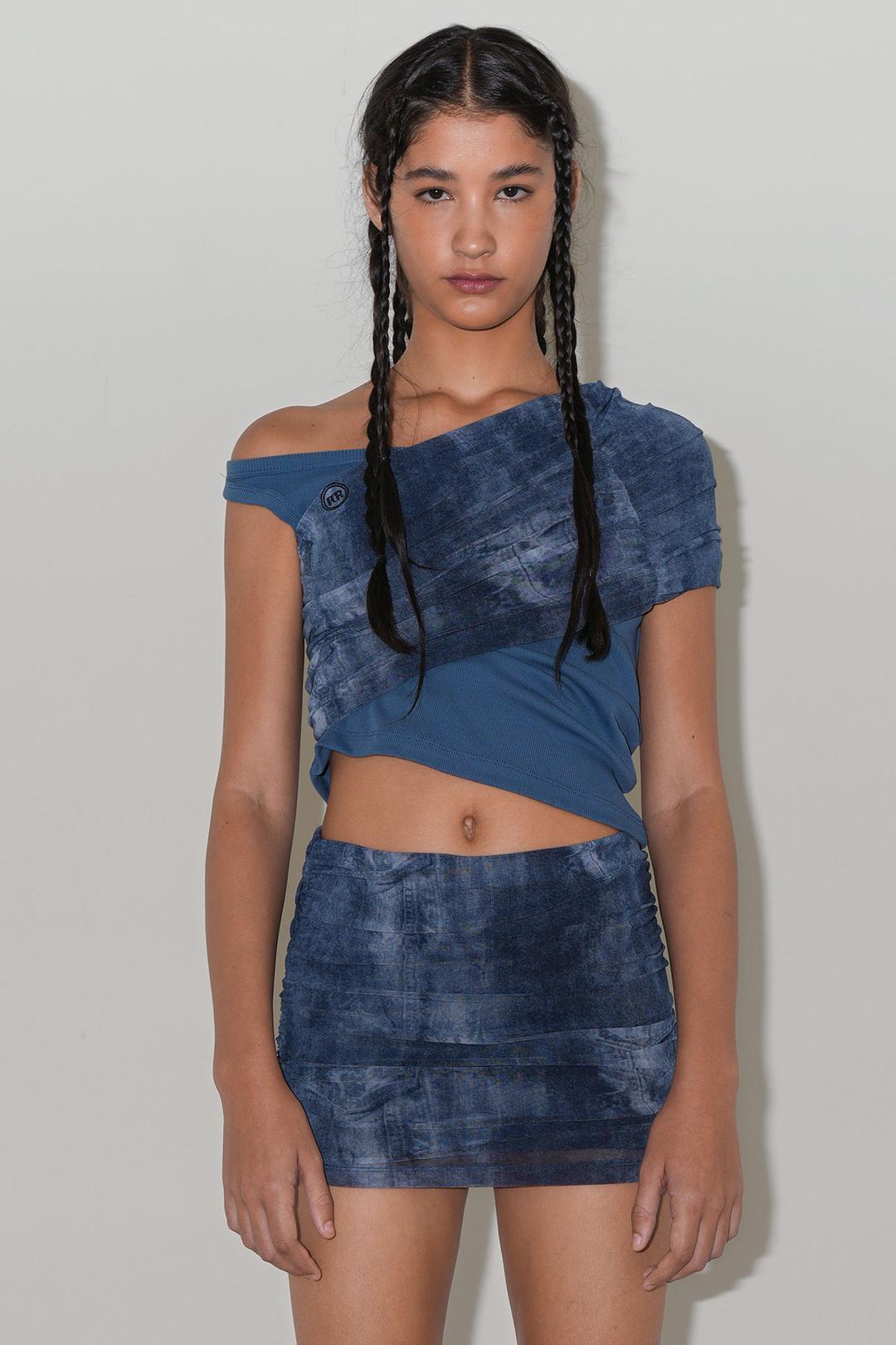 H/S MUFFLER TOP SET (WHITE,PINK,SORA,DENIM)