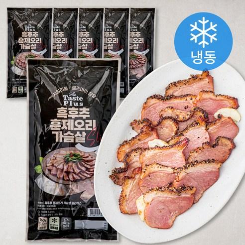 GAMI 흑후추 훈제오리 가슴살 슬라이스 (냉동), 160g, 6개