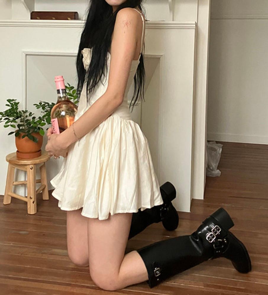 tinker  shirring dress |팅커 셔링 미니 원피스