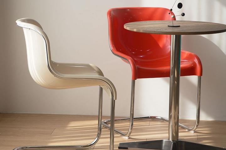 스텔라 레트로 미드센츄리 캔틸레버 카페 식탁 의자 3color