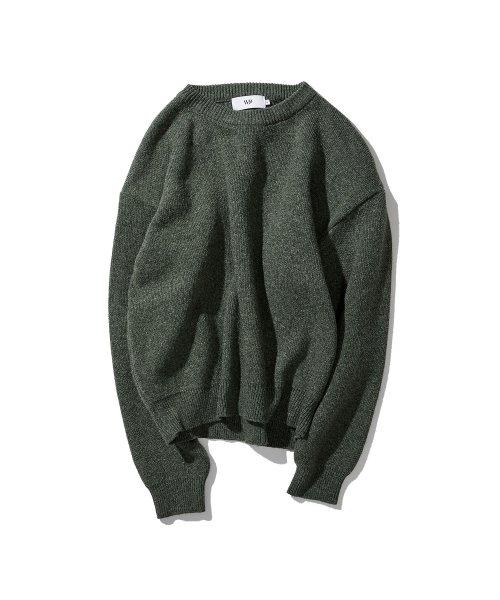 세미오버 울 블렌디드 니트 MOSS GREEN