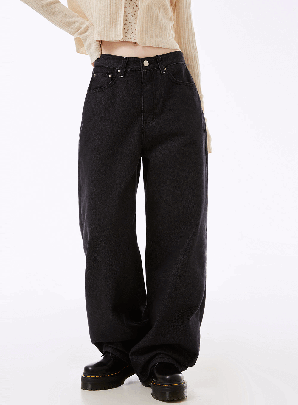 울리카 와이드 데님팬츠