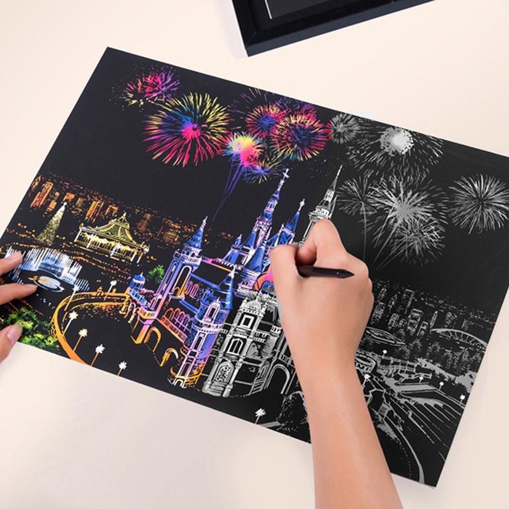 호미호비 스크래치북 페이퍼 나이트뷰 그림그리기세트