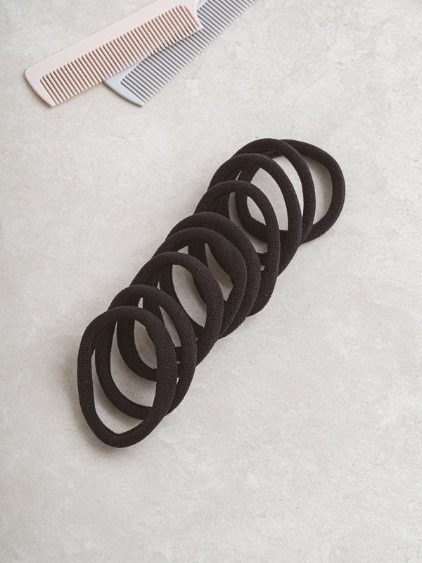 통통 머리끈 10개입 블랙