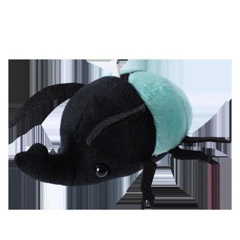 사슴벌레 곤충 인형 귀여운 펜던트 열쇠고리 봉제인형 풍뎅이, 10cm, 파란색, 1개