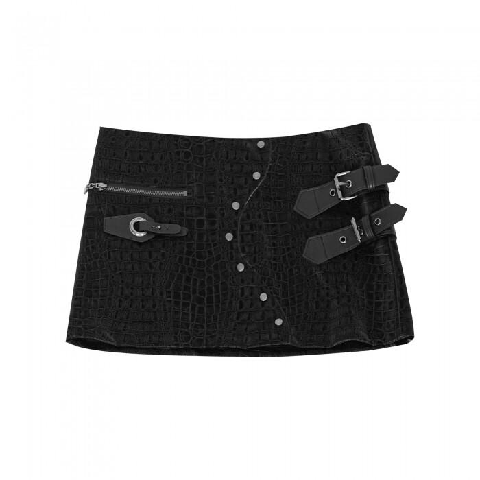 LOW-WAIST PYTHON SKIRT