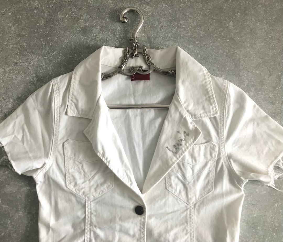 빈티지 리바이스 화이트 큐빅 반팔 자켓 | 후루츠패밀리