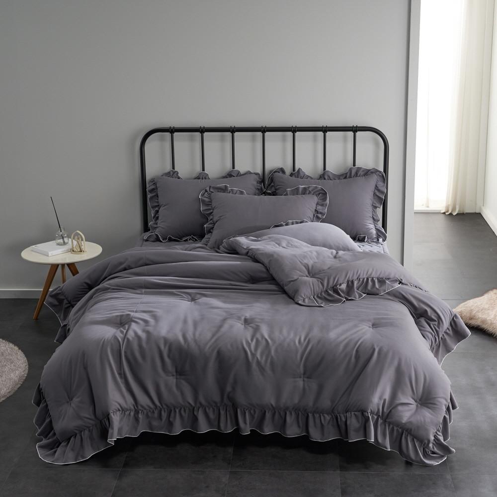 프릴 호텔침구세트 킹이불패드 겨울 차렵이불세트 차콜 라지킹LK세트