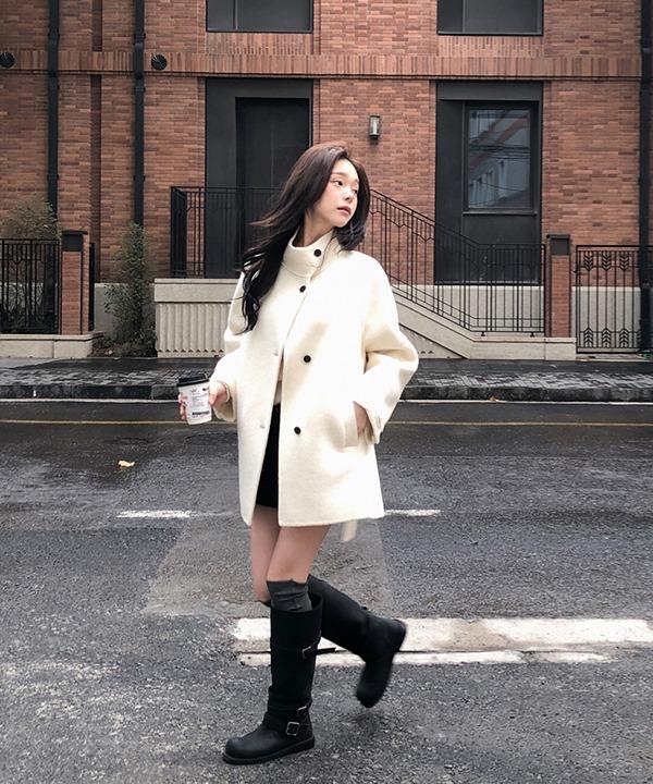 [Handmade][기획][울67] 델레인 하프 핸드메이드 코트 (2color)