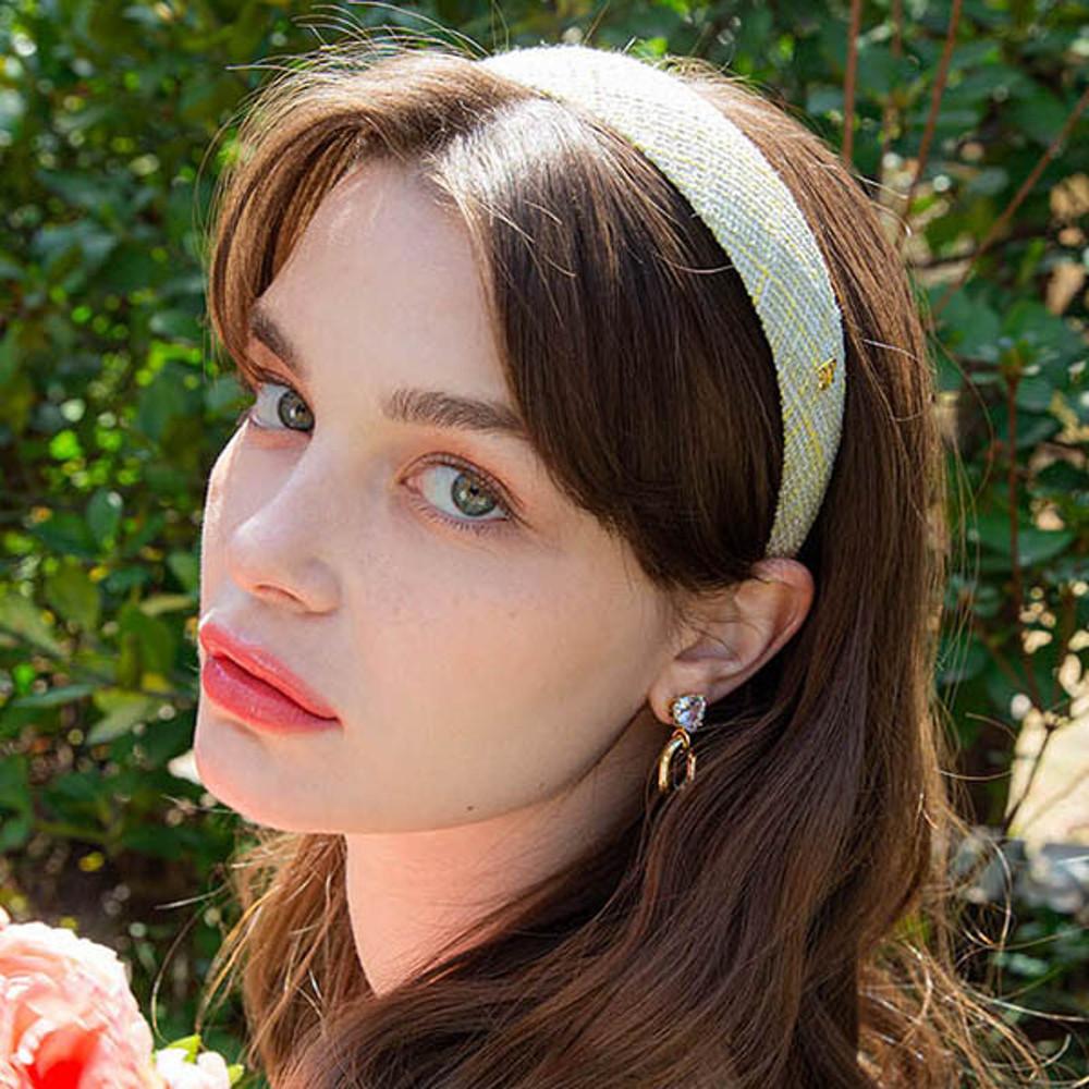 [장폴클라리쎄] 클레어 트위드 헤어밴드 JP-22-059HB