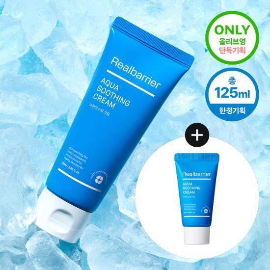 [쿨링 수딩 크림] 리얼베리어 아쿠아 수딩 크림 100ml 기획 (+25ml)