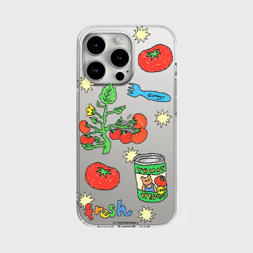tomato drawing pattern [투명하드 폰케이스]