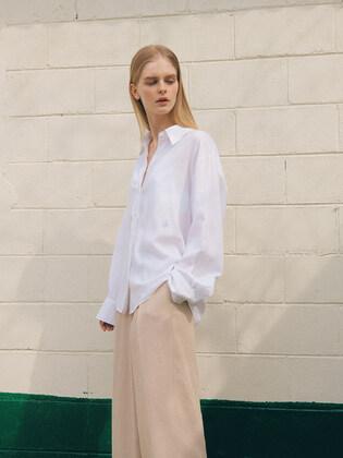 뮤제드 Mused Lucky frill skirt - Grey Stripe - 위시버킷