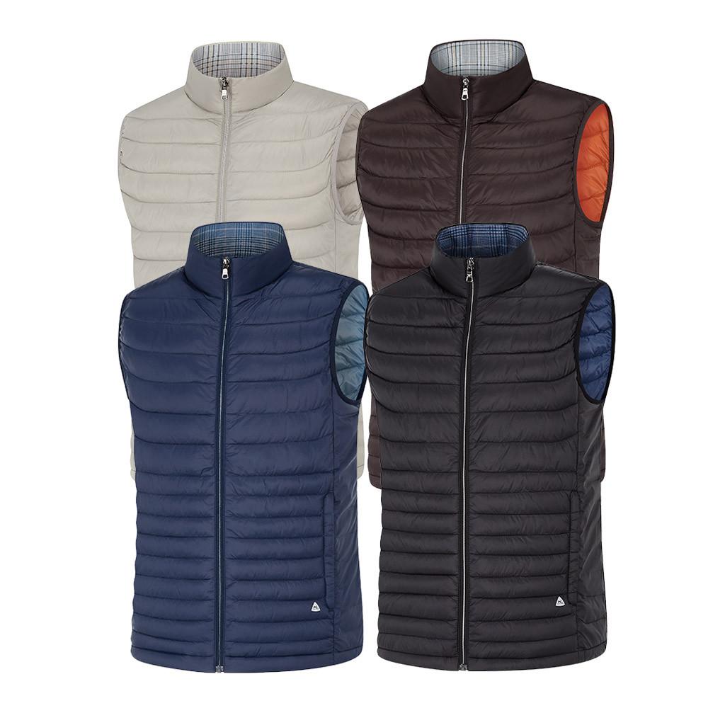 콜핑 남성 등산 웰론 등산 패딩 조끼 겨울 안감배색 집업 레이노
