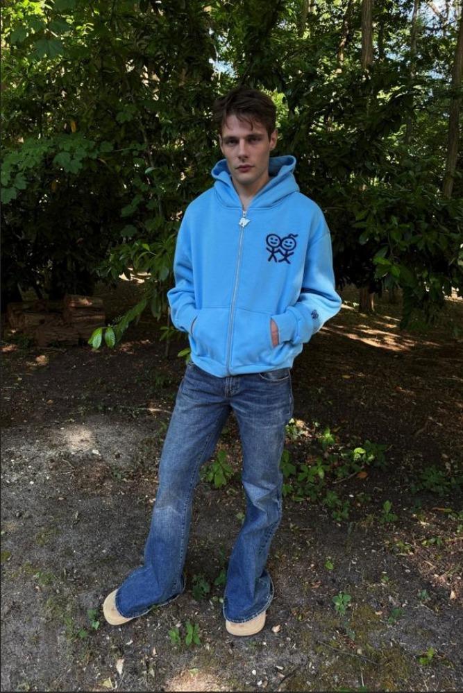 Kids Zip Hoodie Regular Fit in Blue