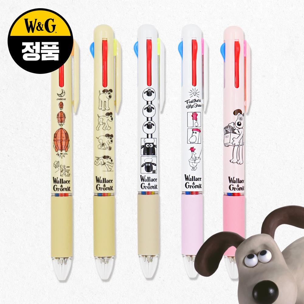월레스와 그로밋 캐릭터 4색 볼펜 5종 SET