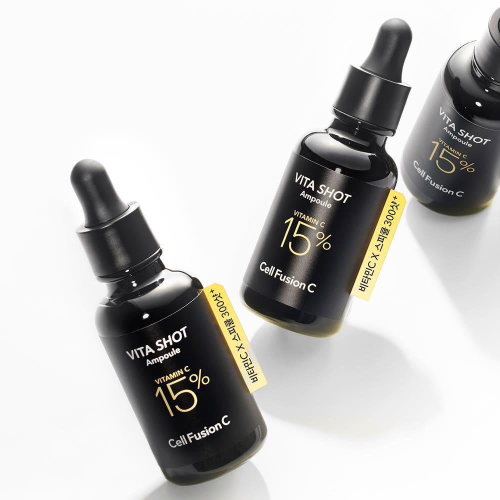 [토닝썬5매] 셀퓨전씨 토닝C 비타 샷 앰플 20g + 20g / 고함량 비타민 스피큘 앰플