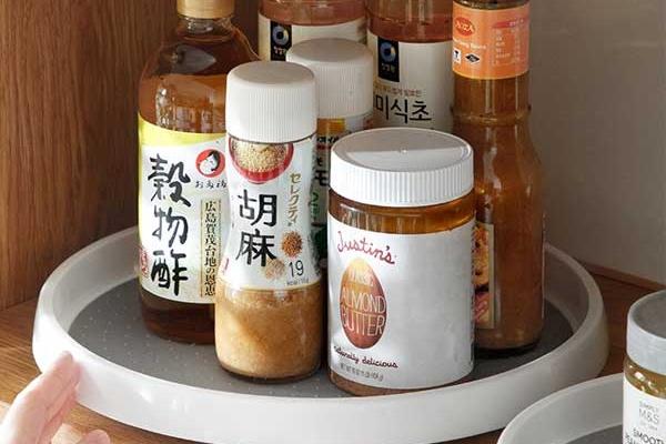 360˚ 회전식 양념통 수납트레이 라지30cm