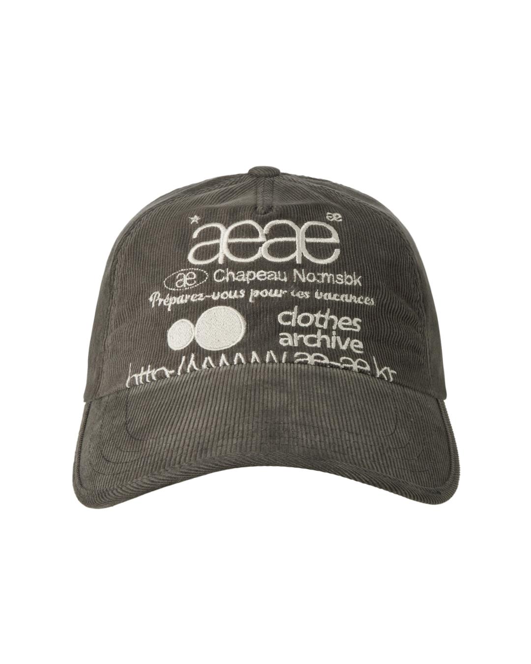 WEB LOGO CORDUROY CAP [BROWN]