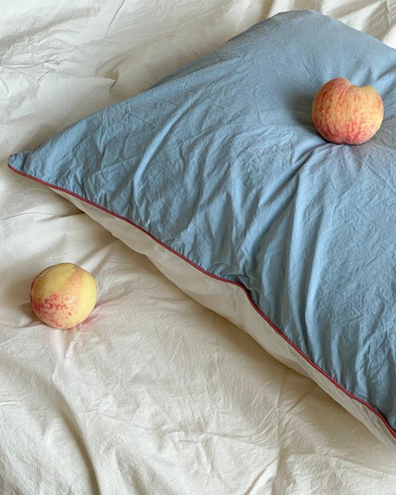 Peach Line 복숭아/ 60수 고밀도 바이오워싱 순면 베개 커버