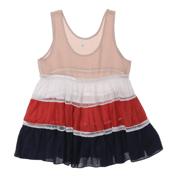 기타브랜드 (M)베이지 멀티배색 나시 블라우스