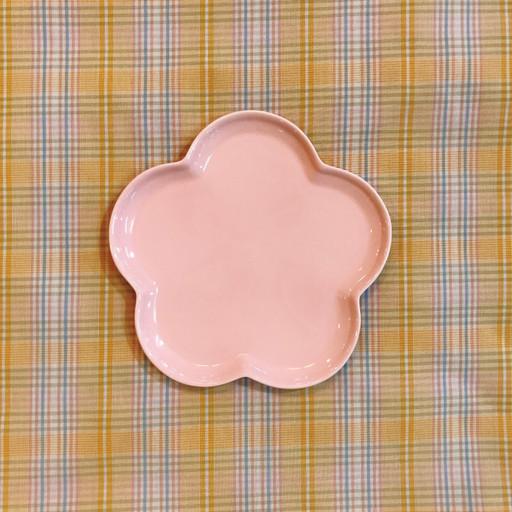 * 핑크 꽃접시 (소)