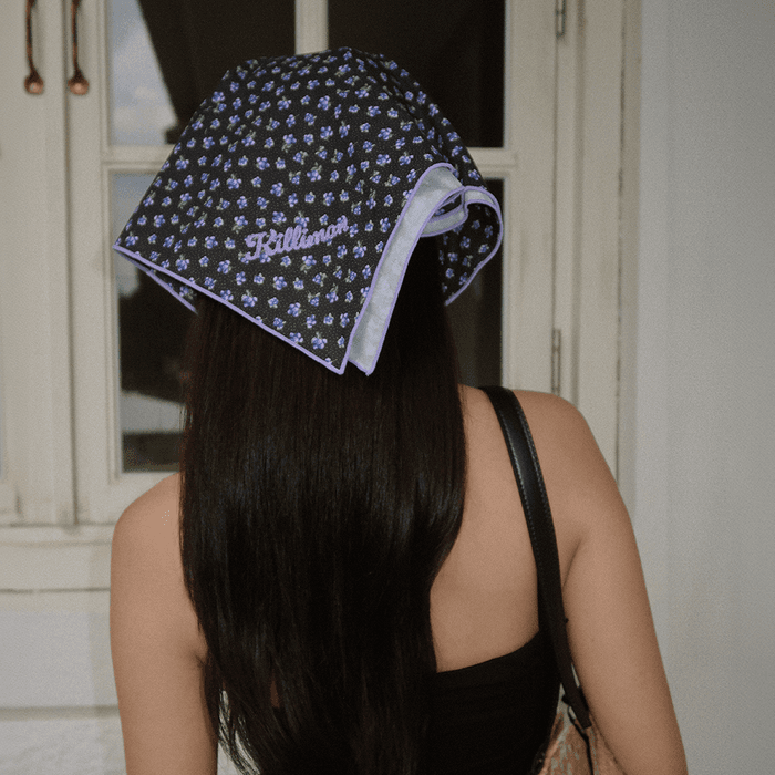[2차 리오더] [무료선물포장] Berry pattern cotton scarf (2color)