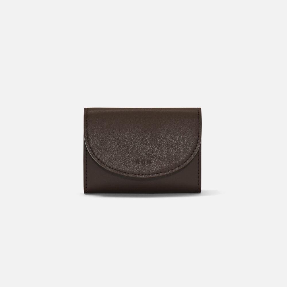 Round card wallet Van dyke brown