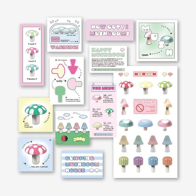Mushroom sticker pack