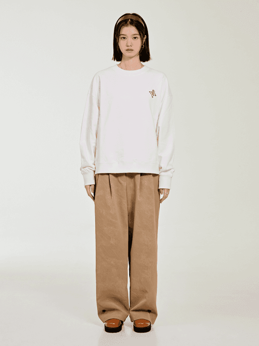 BELTED SUEDE PANTS_BEIGE