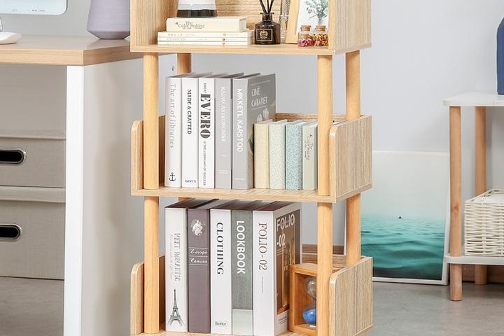 러셀 원목 책장 3단 책꽂이 인테리어 북엔드 스탠드 북선반 책상 정리 사무용 미니책장 서재