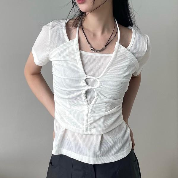 Corset layered top