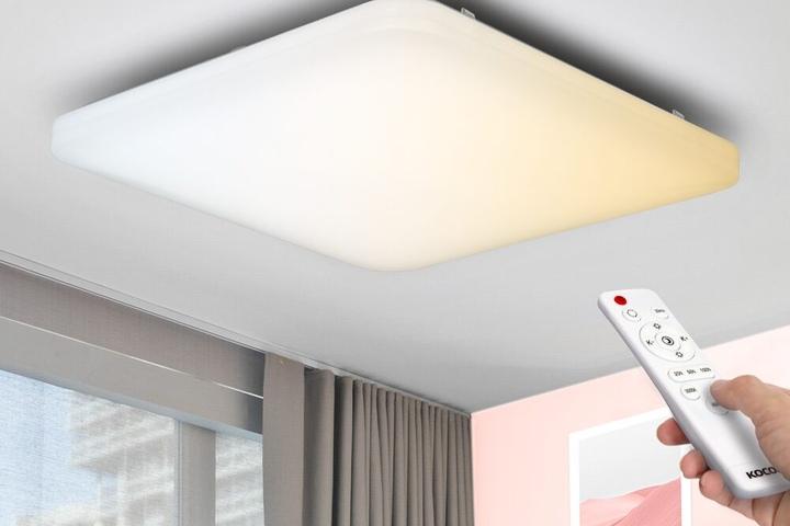 밝기조절/색변환 기능  원형,사각 LED 리모컨 방등 2종