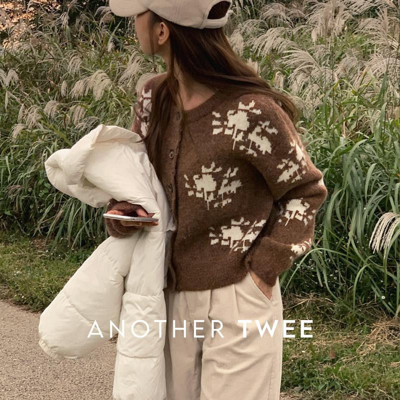 빈티지가디건✨오늘출발🚀#제작 [tcd0375] 엠블 빈티지 패턴 라운드 가디건(빈티지가디건,라운드가디건,도톰가디건,패턴가디건,간절기가디건)