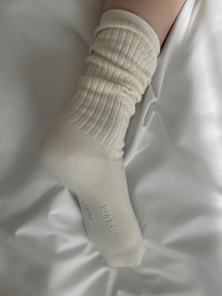 [당일] santa 산타 코튼 골지 삭스 4color