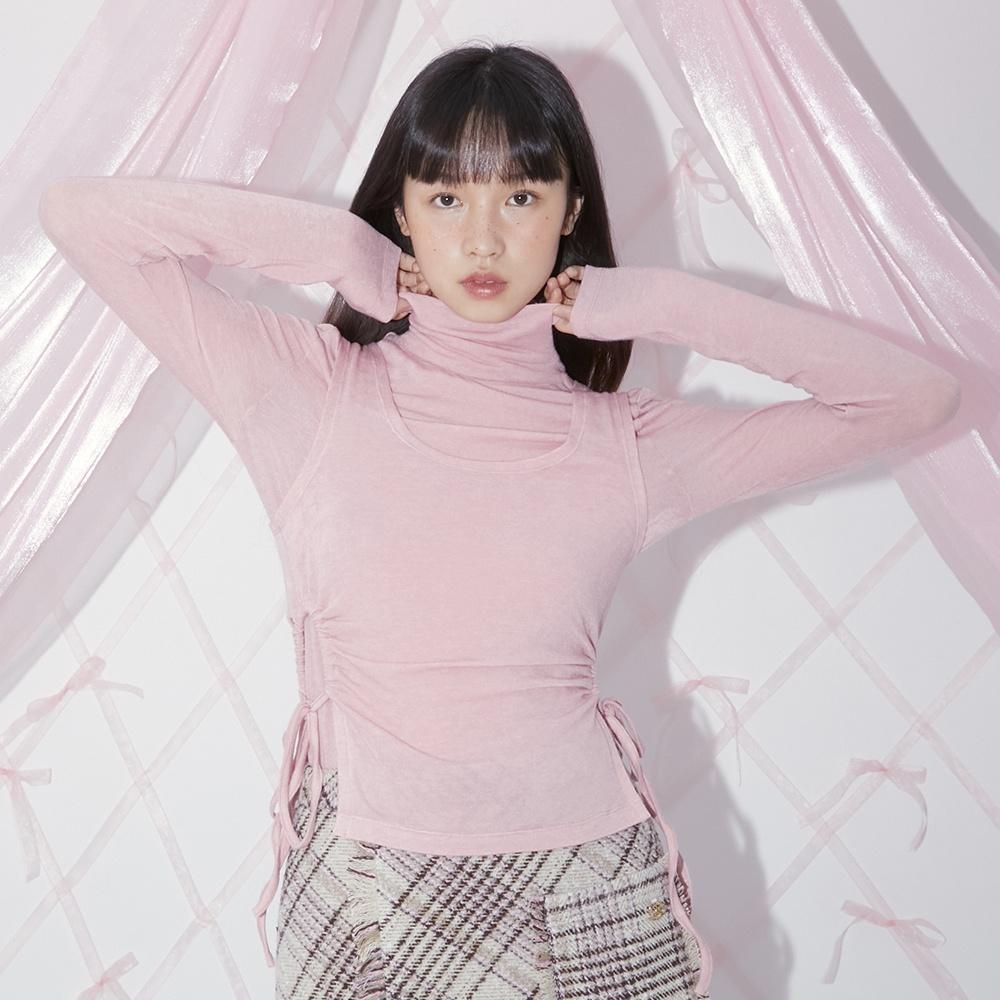 LAYERED POLAR T-SHIRT (INDIAN PINK)