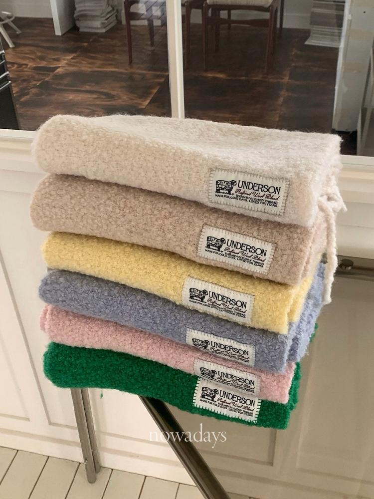 나우어데이즈 (재진행) underson 언더슨 부클 머플러 울 데일리 베이직 수술 니트 목도리 (6col)