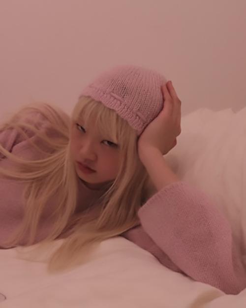 sequin knitted beanie