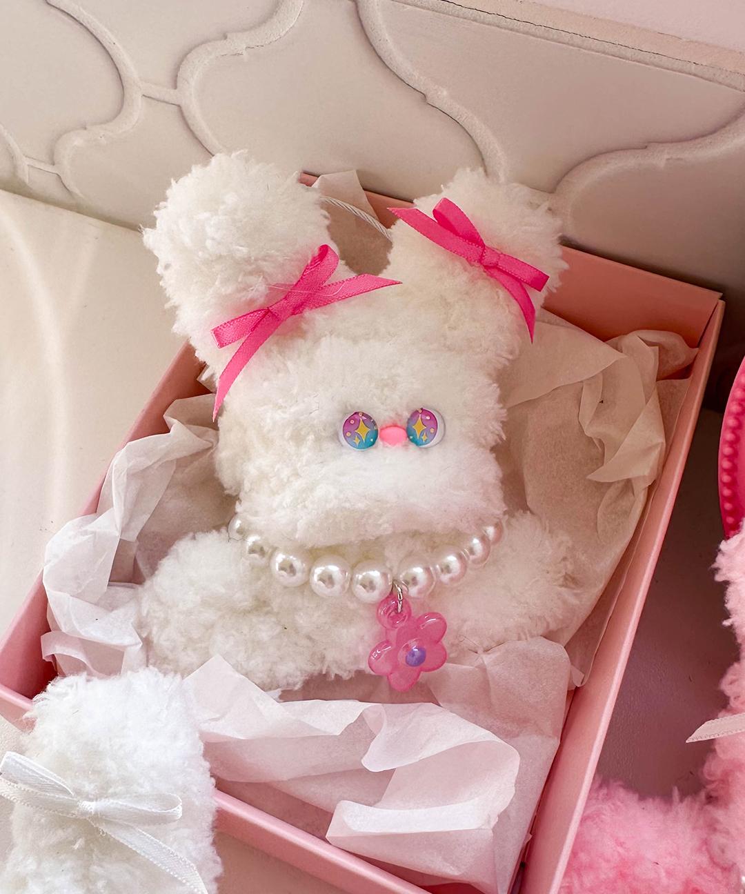 [신상할인] 발레코어 리본 토끼 인형 키링 용돈 리본